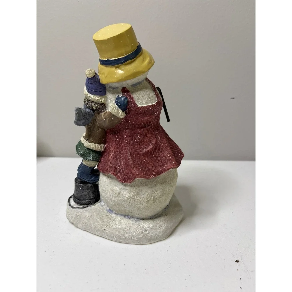 Nantucket Snowman Figurine Girl with Snowballs Winter‎ Christmas Decor